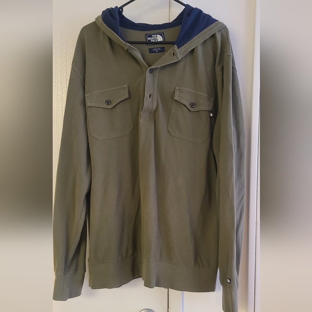 The North Face green Blie hoodie sweater shirt size XL